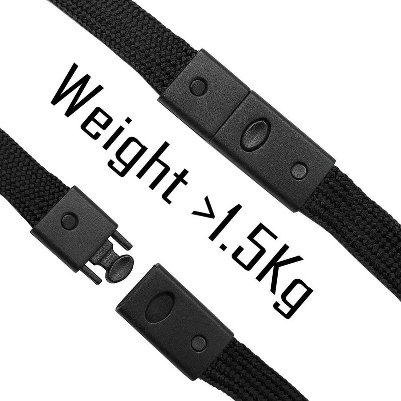 Beebel Safety Lanyards Premium Breakaway Black Lanyard Comfortable Neck Straps Lanyards Swivel J Hook for ID Badges 50 Pack - Image 2